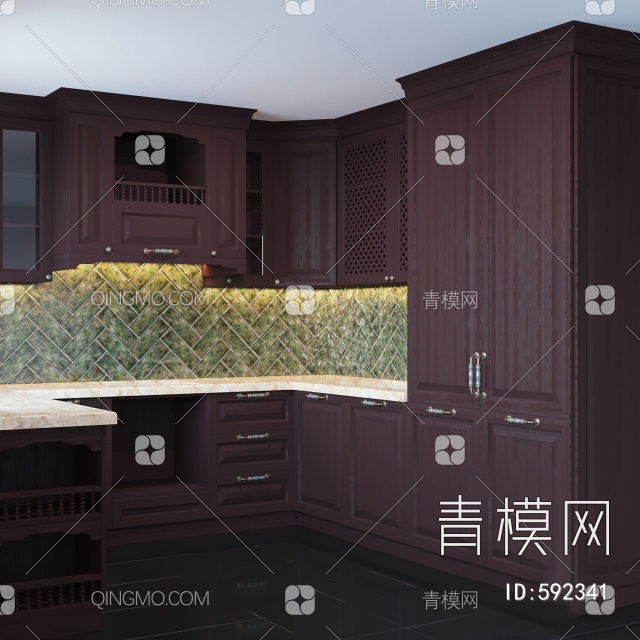 厨柜3D模型下载【ID:592341】