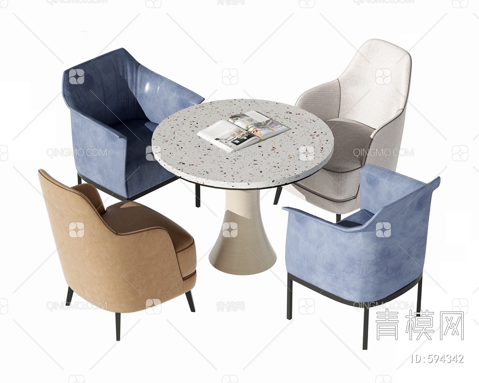 休闲桌椅3D模型下载【ID:594342】