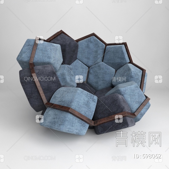 异型沙发单人沙发3D模型下载【ID:598062】