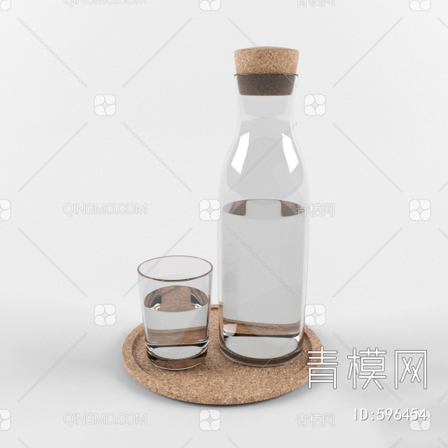 玻璃制瓶3D模型下载【ID:596454】