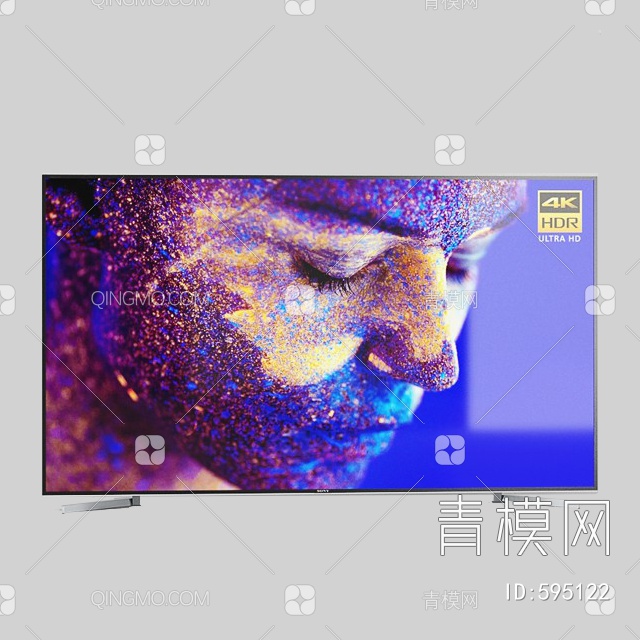 4K超高清智能电视机3D模型下载【ID:595122】