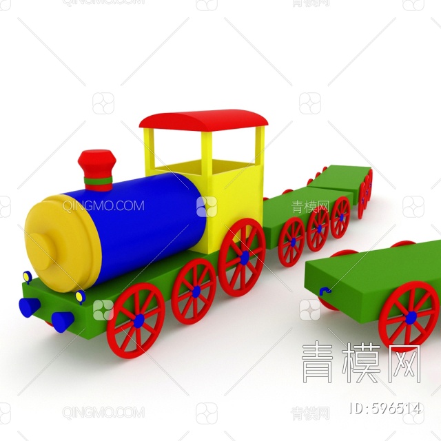 儿童玩具火车3D模型下载【ID:596514】