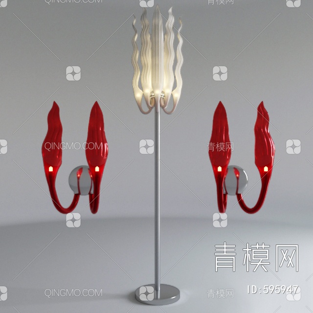 灯具组合3D模型下载【ID:595947】