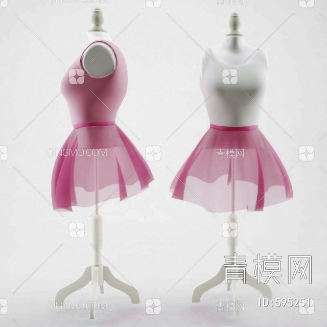 服饰服装模特3D模型下载【ID:595251】