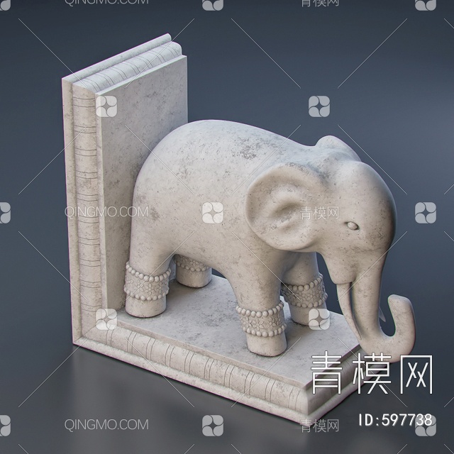 大象雕塑3D模型下载【ID:597738】