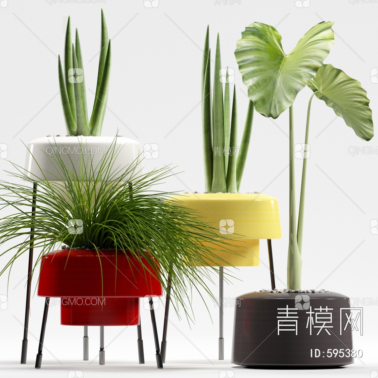 植物组合3D模型下载【ID:595380】