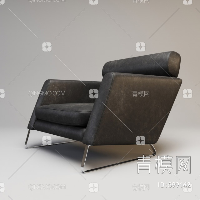 单人沙发3D模型下载【ID:599142】