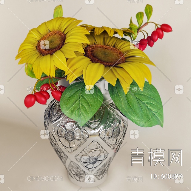 花瓶3D模型下载【ID:600897】