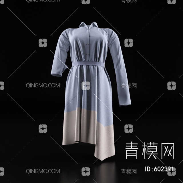 服饰服装模特3D模型下载【ID:602391】