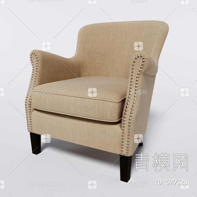 单人沙发3D模型下载【ID:599328】