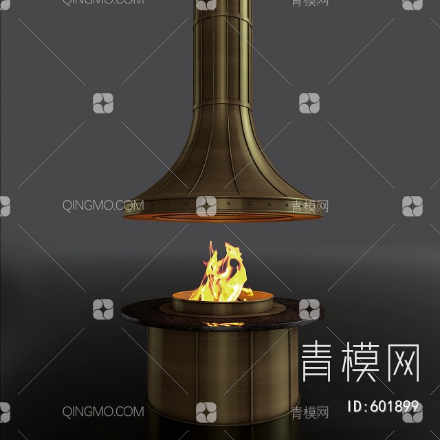 金属壁炉3D模型下载【ID:601899】