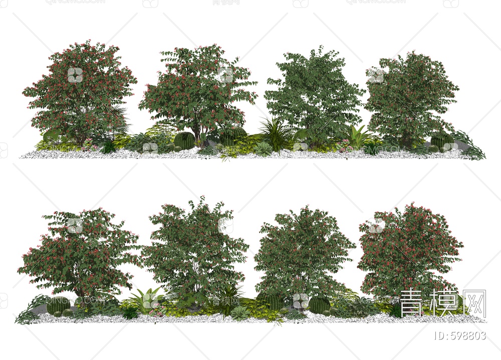 灌木矮树灌木景观植物SU模型下载【ID:598803】