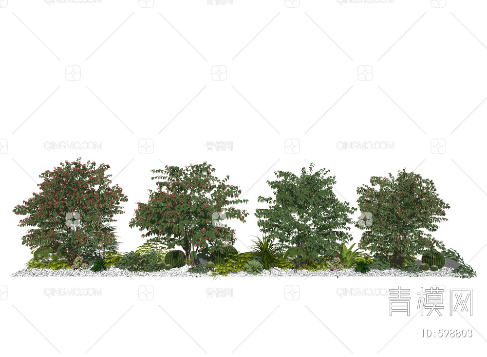 灌木矮树灌木景观植物SU模型下载【ID:598803】
