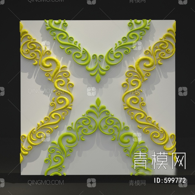 【雕花3D模型】-现代VR有灯光无贴图MAX2014雕花3d模型下载-ID599772-免费3Dmax模型库 - 青模3d模型网