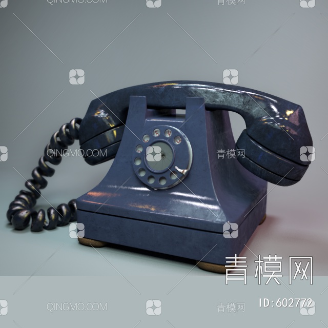 转盘拨号电话3D模型下载【ID:602772】