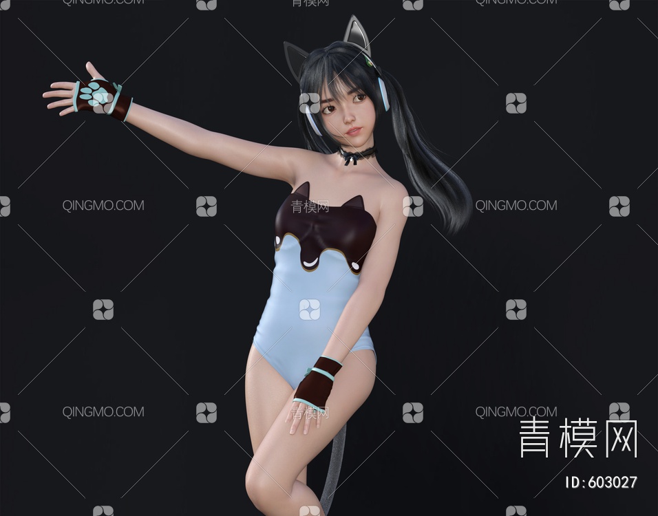 萝莉女生3D模型下载【ID:603027】