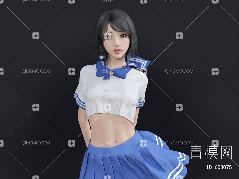JK女生3D模型下载【ID:603075】