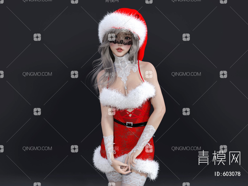 圣诞女郎3D模型下载【ID:603078】