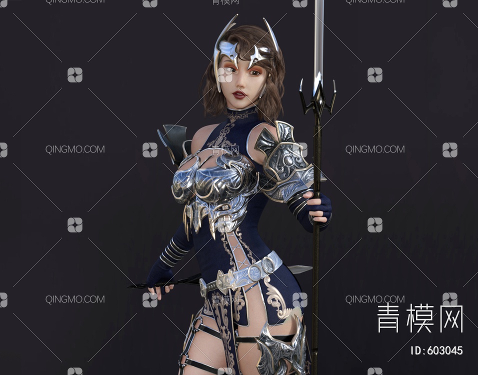 女战士3D模型下载【ID:603045】