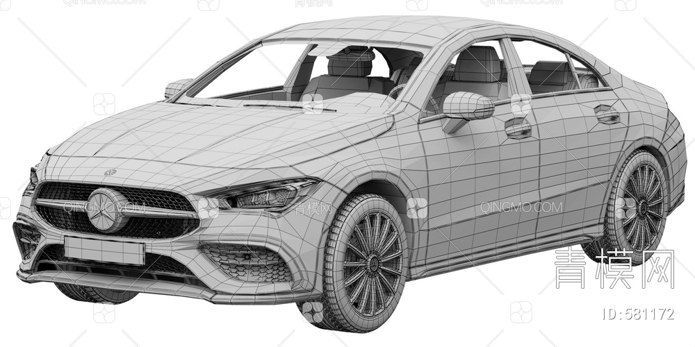奔驰汽车3D模型下载【ID:581172】