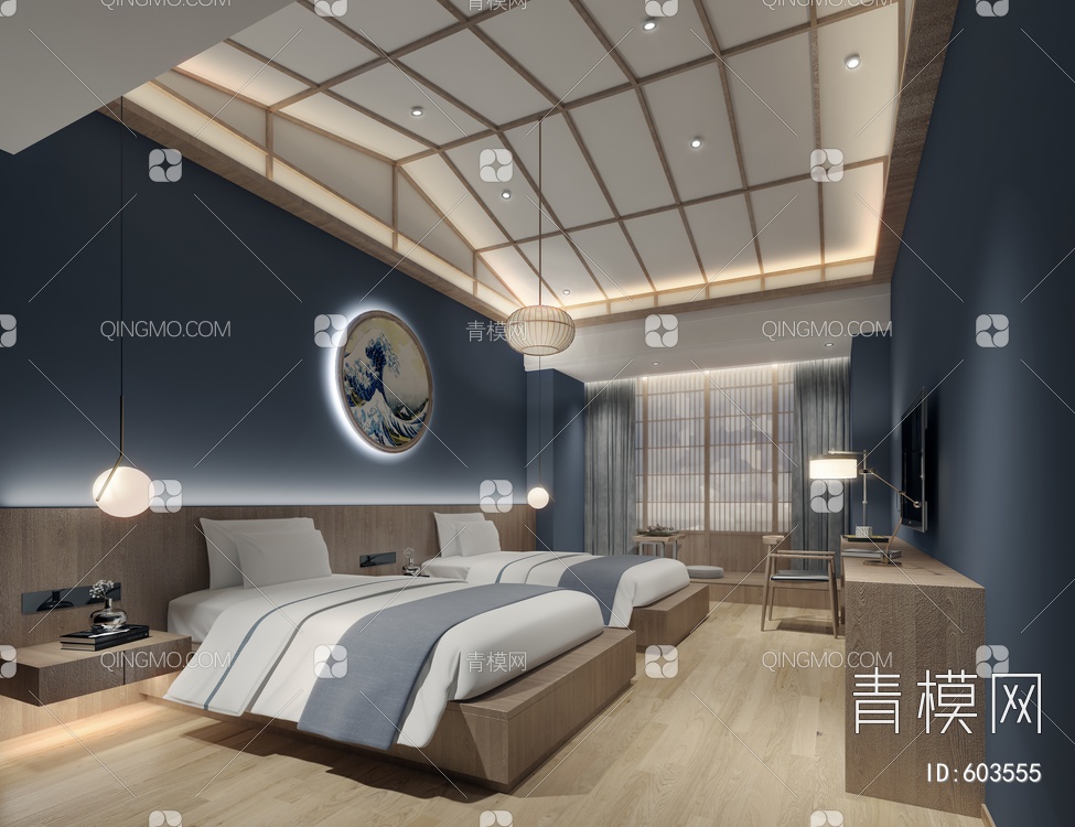 酒店家庭房3D模型下载【ID:603555】