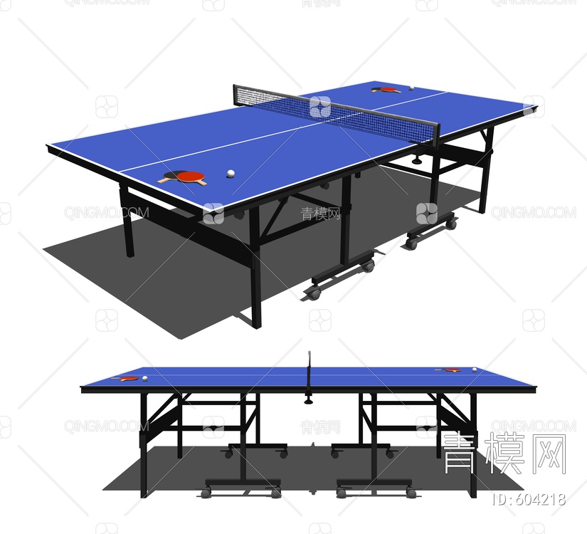 乒乓球台乒乓球桌SU模型下载【ID:604218】