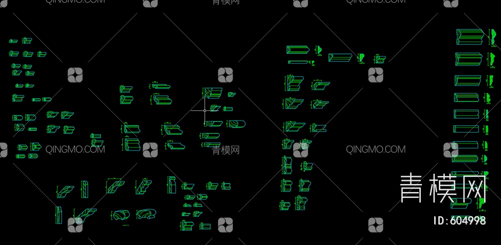 各式线条(各种尺寸的饰线，地角线，天花角线，造型收口线，几百个)【ID:604998】