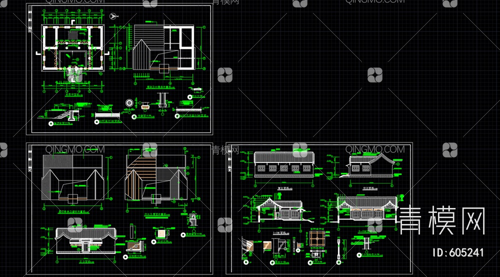 准提庵建筑施工图【ID:605241】