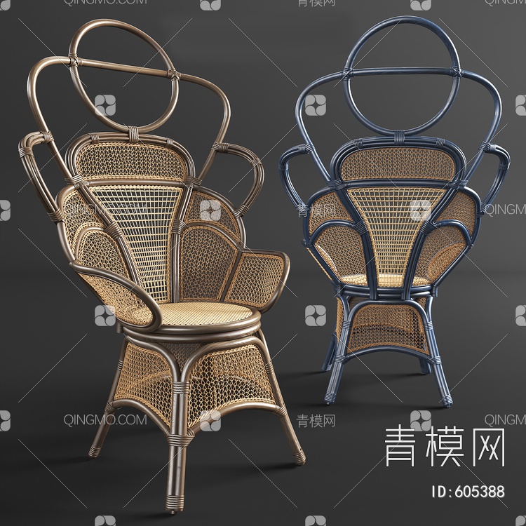 手工编织藤椅3D模型下载【ID:605388】