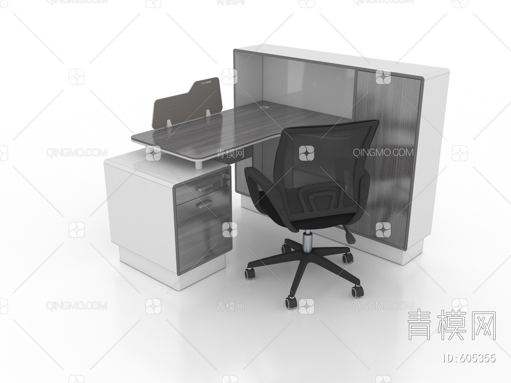 办公桌椅3D模型下载【ID:605355】