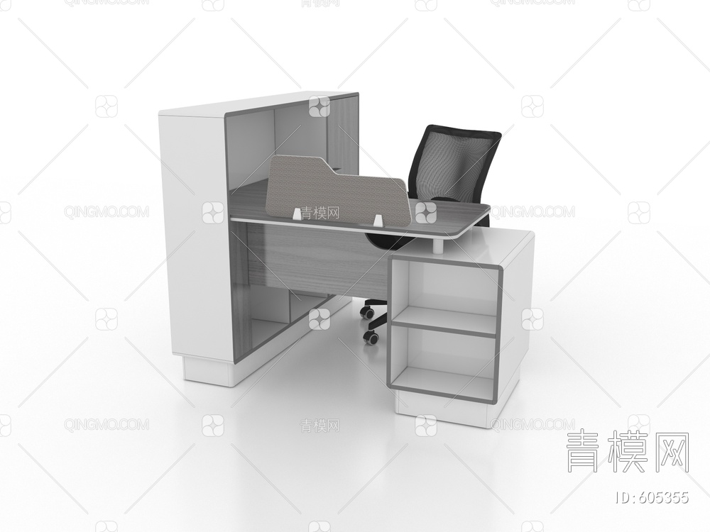 办公桌椅3D模型下载【ID:605355】