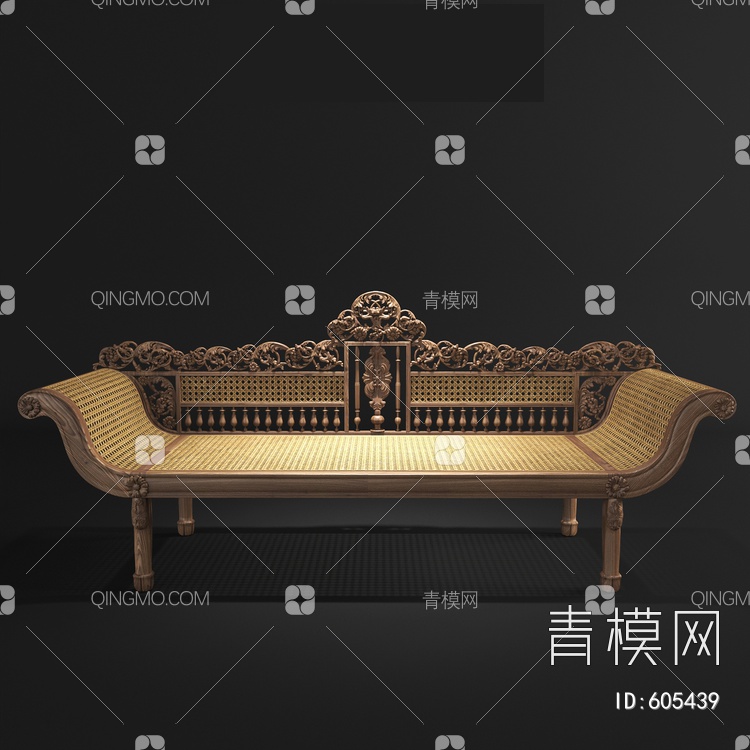 长椅子 沙发3D模型下载【ID:605439】