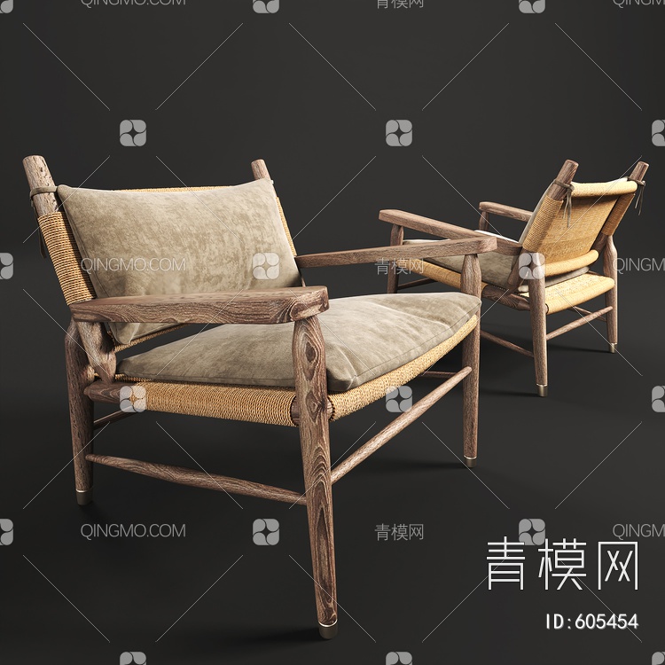 单椅3D模型下载【ID:605454】