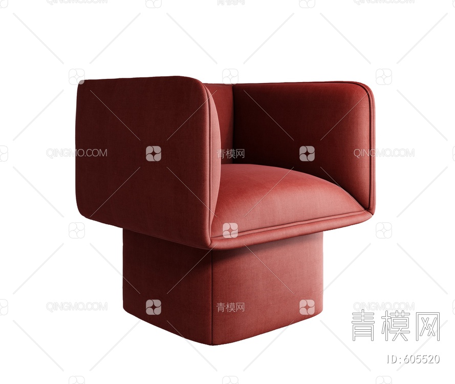 单人沙发3D模型下载【ID:605520】