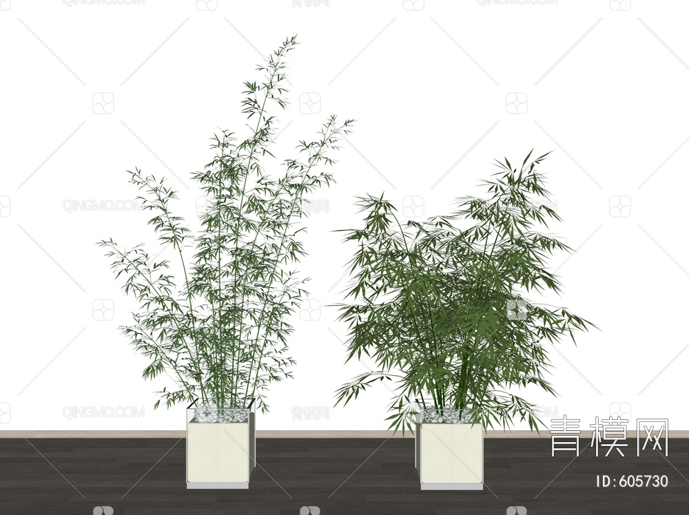 植物盆栽竹子盆景SU模型下载【ID:605730】