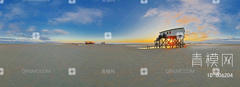 360沙滩 海边外景贴图下载【ID:606204】