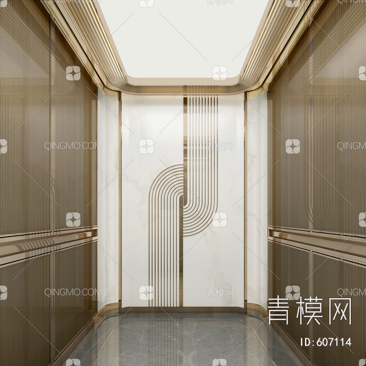电梯轿厢3D模型下载【ID:607114】