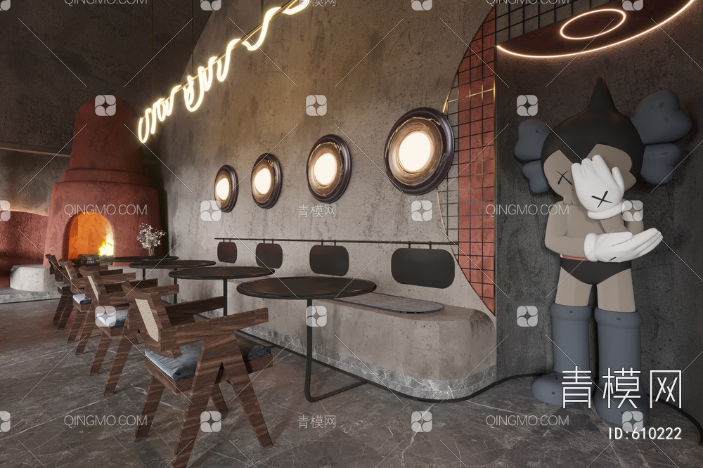 餐饮空间，清吧3D模型下载【ID:610222】