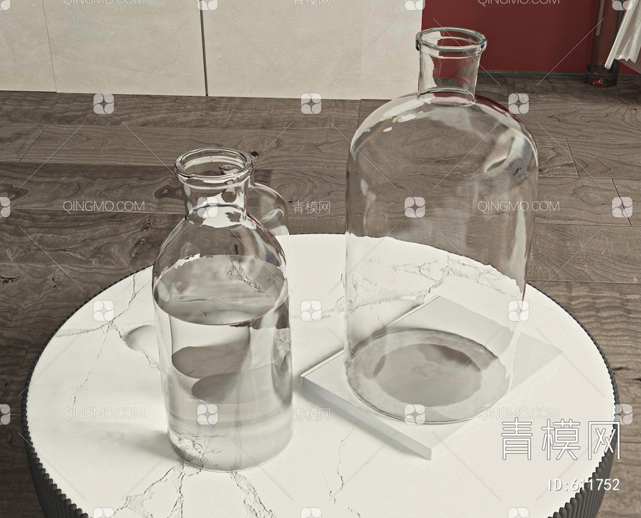 最最最真实的玻璃瓶摆件3D模型下载【ID:611752】