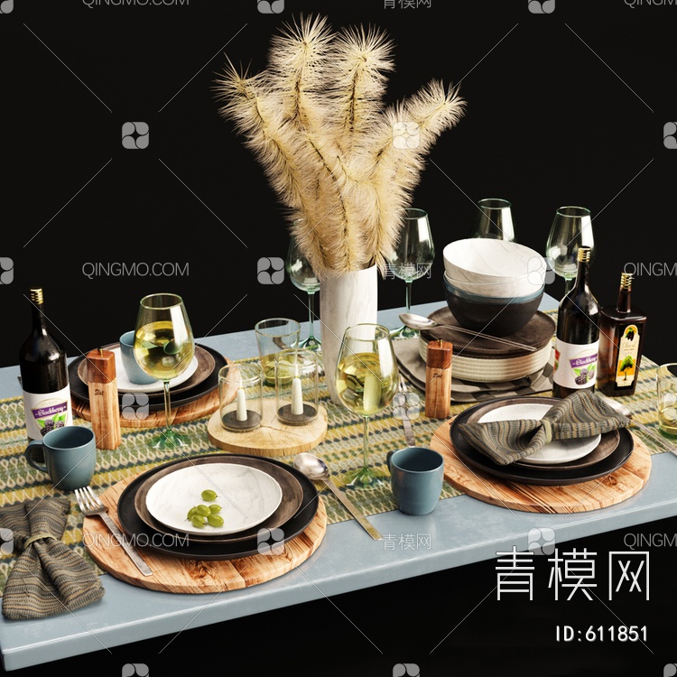 餐具3D模型下载【ID:611851】
