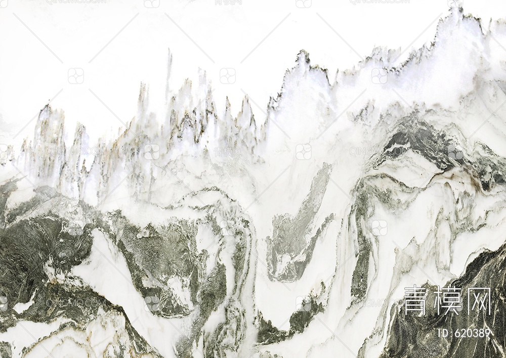 山水纹大理石 天然大理石贴图 中国山水画贴图下载【ID:620389】