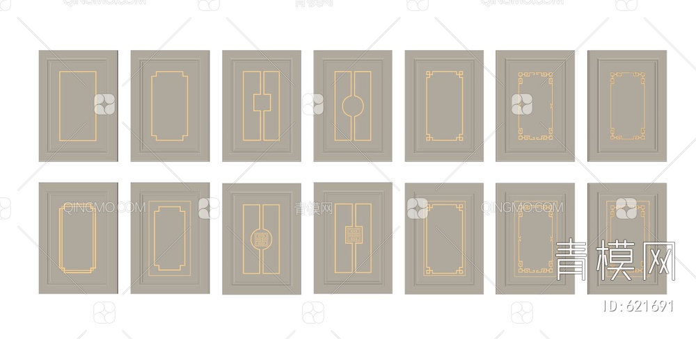 柜门门板SU模型下载【ID:621691】