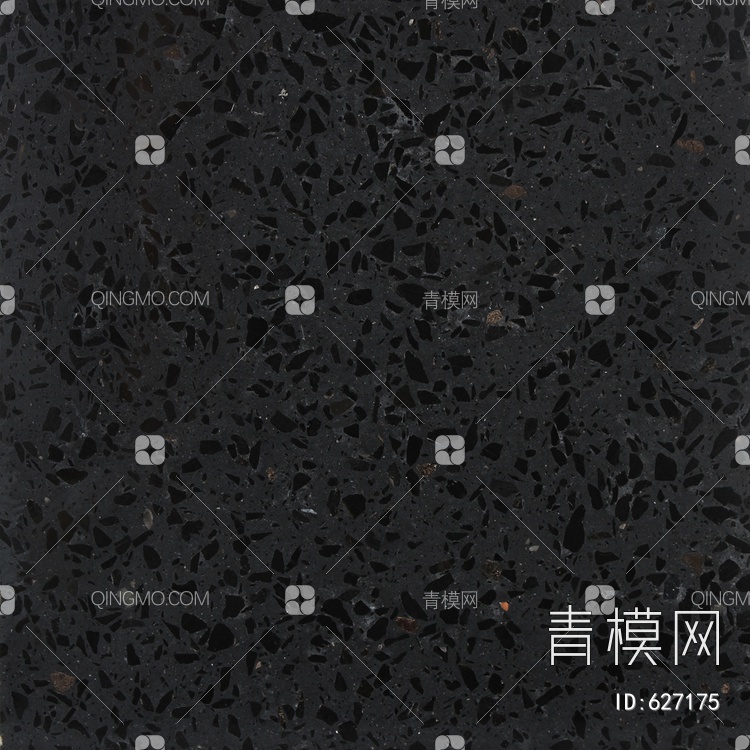 黑色水磨石地砖 瓷砖 石材贴图下载【ID:627175】