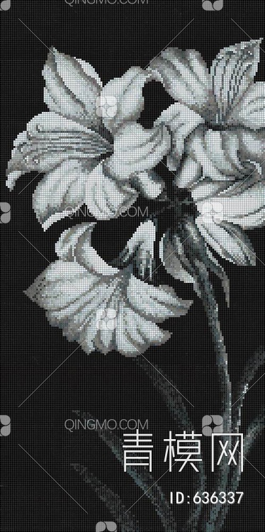 花朵 图案马赛克贴图下载【ID:636337】