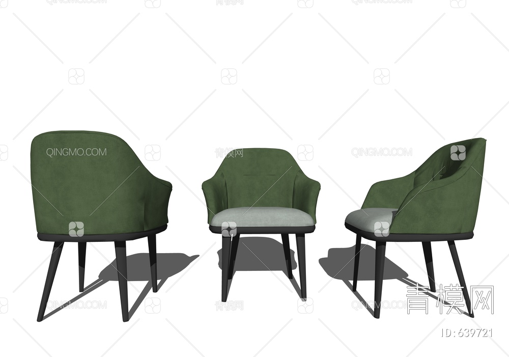 餐椅 单椅SU模型下载【ID:639721】