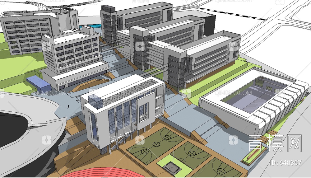 学校SU模型下载【ID:640357】