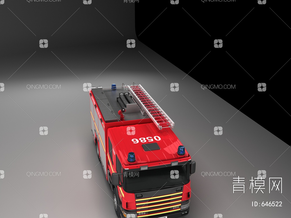 消防车3D模型下载【ID:646522】