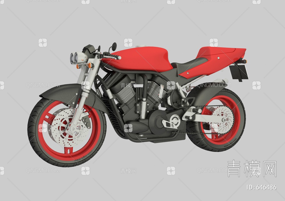 摩托车3D模型下载【ID:646486】