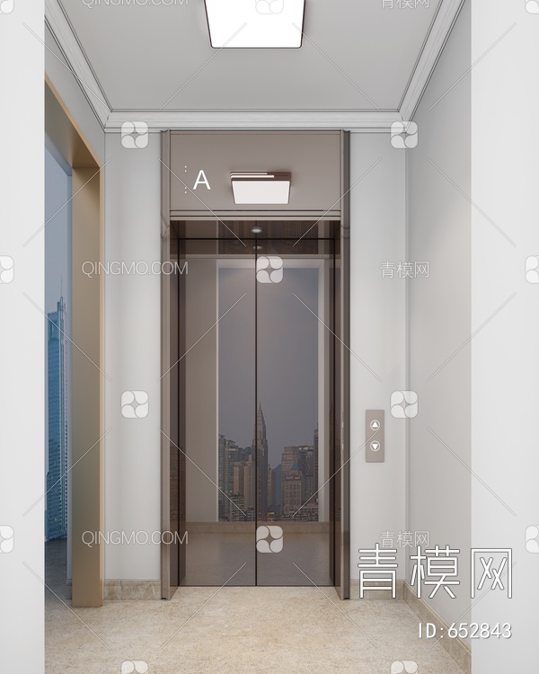 电梯厅3D模型下载【ID:652843】
