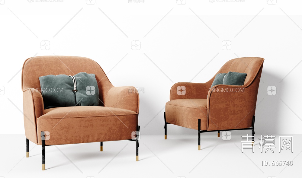 单人椅3D模型下载【ID:665740】